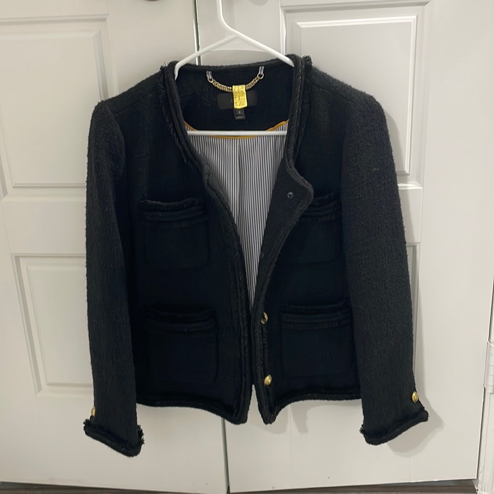 J. Crew Black Cropped Lady Jacket